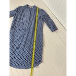 Diane Von Furstenberg  Blue Print Mini Shirt Dress Silk Long Sleeve Womens Sze 2 Photo 3