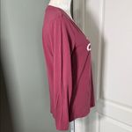 Ariat REAL Long Sleeve Logo T-Shirt Maroon Relaxed Fit Cotton Stretch Size M Photo 4