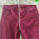 Michael Kors  Izzy Skinny Jeans Burgundy Women's Size 12 Cotton Stretch Preppy Photo 5