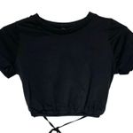 New AsYou Tie Waist Cropped Crewneck Short Sleeve T Photo 0
