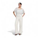 ZARA  Floral Eyelet White Top S Photo 3