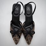 Cosy Island Old Money Mob Wife Kitten Heel Slingback Mesh Leopard Print Pumps 8 Brown Photo 3