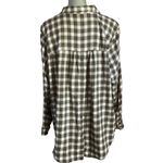 cj banks  womens quarter button multi plaid flannel long sleeve shirt size 1X Photo 1
