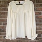 First Love  Cream colored work long sleeved blouse Photo 0