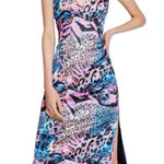 WNTRMSE Sexy Multicolor Animal Print Maxi Dress Size 2 Pink Photo 0