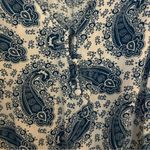 Kori  Boutique Dress. Size L. Fun blue and white paisley pattern. Photo 2
