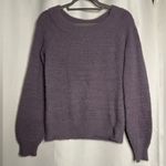 Made With Love Purple Fuzzy Scoop Neck Sweater Large Photo 6