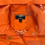 Dennis Basso Dennis By Women’s Bright Orange Hooded Rain Jacket Size Small Photo 1