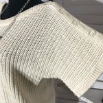 Vintage Y2K Chaus Chunky Knit Cream Blouse Short Sleeve Small Photo 7
