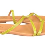 LK Bennett Revelle Lime London Sandals 41 US 10 Strappy Green Leather Flats Shoe Photo 0