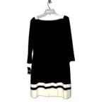 American Living  New Black White Square Neck Dress Women's Size 14 Sheath NWT Photo 2