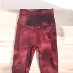 Kay Unger  Red Leggings High Waist Dynamic Design Photo 2