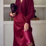 ZARA A-line Midi Satin Skirt. Size S Photo 0