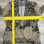 Robert Louis Tan & Black Animal Print Open Front 3/4 Sleeves Cardigan Size PL Photo 11
