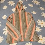 O'Neill  Campfire Pullover Hoodie Sweater Size Large Green/Orange/Cream Soft Photo 1