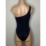 Good American New.  black one shoulder scuba swimsuit.  Small Photo 5
