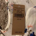 American Eagle NWT Women’s Cream Floral Choker Neck Bell Sleeve Top Size XS Photo 5