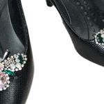 Pretty rhinestone butterfly shoe clips. So versatile. Black Size undefined Photo 0