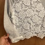 H&M Divided crochet front cropped sweatshirt size small Photo 3