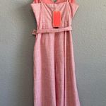 Gianni Bini NWT Striped Crop Leg Jumpsuit Size 4 Wide leg Cotton Photo 4