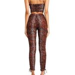 I am gia ๐I.AM.GIA๐ Colette Ruched Pants ~ Orange Snakeskin Print XL NWT Photo 3