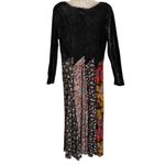 Handmade Vintage  Patchwork Whimsygoth  Hippie Maxi Dress Long Sleeve Velvet Photo 3