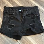 Aeropostale Aero high rise midi black jean shorts size 4 Photo 0
