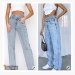 White Fox Boutique White Fox Take My Time Crossover Waist Jeans Photo 1