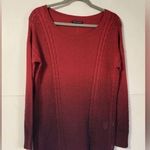 American Eagle Lightweight Knit Ombre Sweater Red Size S NWT Photo 0