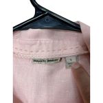 Holding Horses Pink Linen Peplum Button Down Shirt Womens Small Photo 6