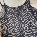 New York & Co. Zebra Print Vintage Mesh Sheer Tank Photo 1