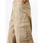 Athleta M Paradise Mid Rise Straight Leg Cargo Pant Medium Regular Flax Photo 3