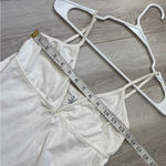 Brandy Melville Tank Top v neck one button womens White (one size) coquette Photo 2