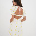 For Love & Lemons White and Yellow Mini Dress Photo 1