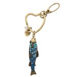 Betsey Johnson Crystal Sardine Fish Key Fob Bag Charm Photo 3
