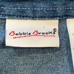 Vintage Bobbie Brooks Shirt Chambray Medium Wash Denim Button Up Birds Flower Blue Photo 5