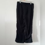 Lucca Couture LUCCA Rylie Cropped Pant Trouser Button Side Slit Hem Ebony Black. Size XS Photo 2