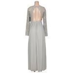LULUS Awaken My Love Long Sleeve Lace Maxi Dress, Grey, Small Gray Photo 8