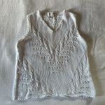 Vintage Reflections by Spiegel White Knit Sweater Tank Photo 2