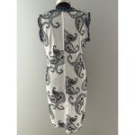 Adore Duster Size M White & Demin Paisley Embroidery Studded Long Vest Size M Photo 3