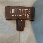 LAFAYETTE 148 Silk Turquoise Shark Skin Blazer 2 Photo 6