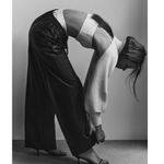 ZARA Blogger Favorite Black Faux Leather Straight Leg Pants Large Photo 1