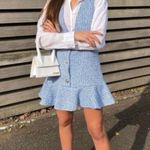 ZARA Ruffled Textured Pinafore Dress Photo 4