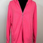 Juicy Couture 90s Y2K Style Pink Studded Hoodie Zip Up Sweatshirt Photo 0
