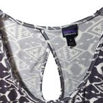 Patagonia Travel Back Keyhole Aztec Print Mini Dress in Dark Grey/White Photo 46