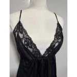 Vintage Trio Designs Black Lace Trim Babydoll Chemise Nightie Women's Sz Medium Photo 1