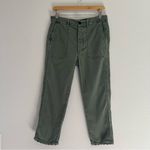The Great // Army Green Ric Rac Cropped Cargo Pants Photo 4
