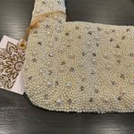 NWT Elegant Pearl & Rhinestone Beaded Cream Shoulder Bag Photo 3
