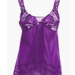 La Perla  Lace trimmed silk blend camisole violet M Photo 0