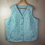 Isaac Mizrahi Live! Quilted Cotton 2X Vest Jacket Pale Aloe New Outdoor Photo 1